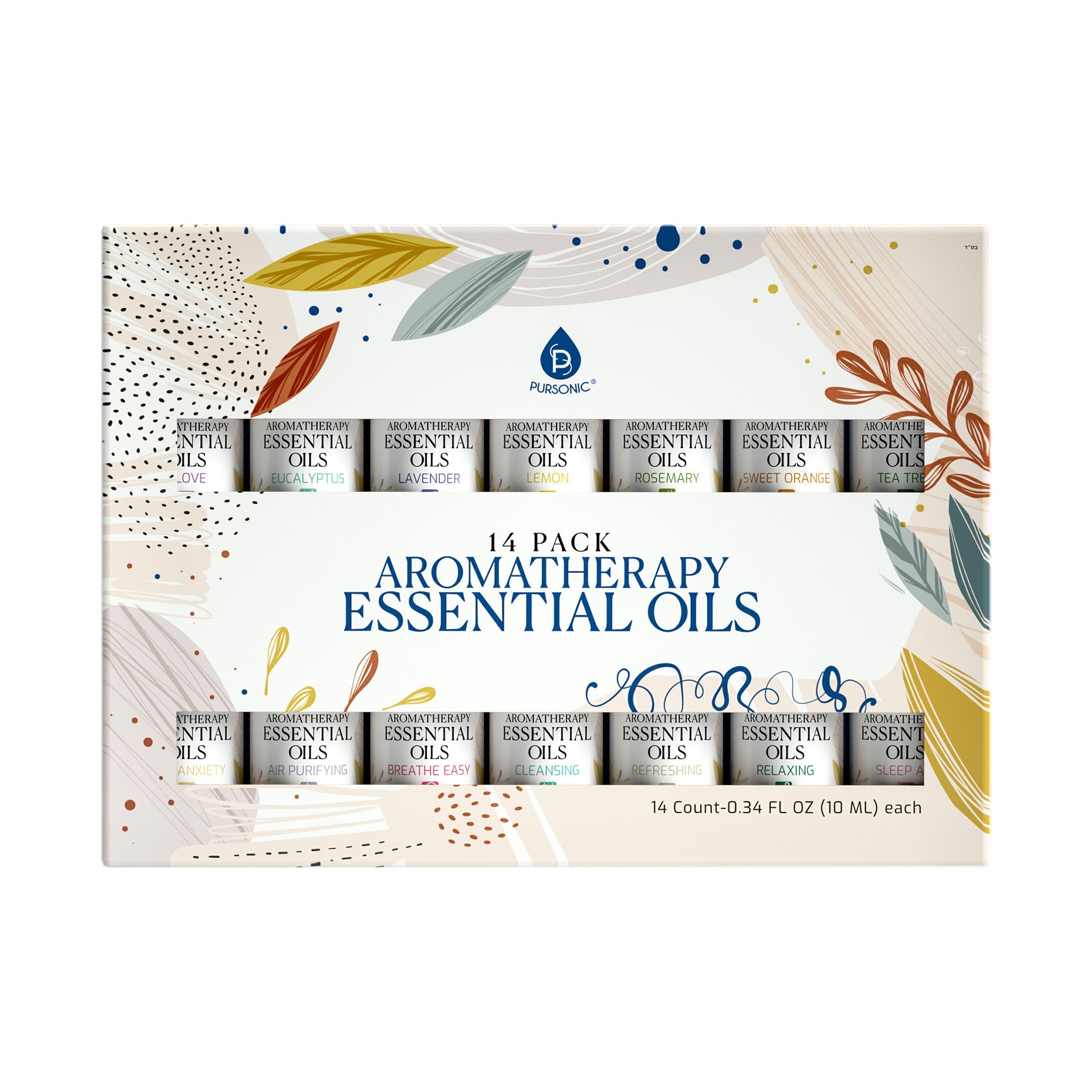 14 Pack Aromatherapy Essential Oil Gift Set Pure Therapeutic Grade Oils For Relaxation Wellness And Holistic Wellbeing