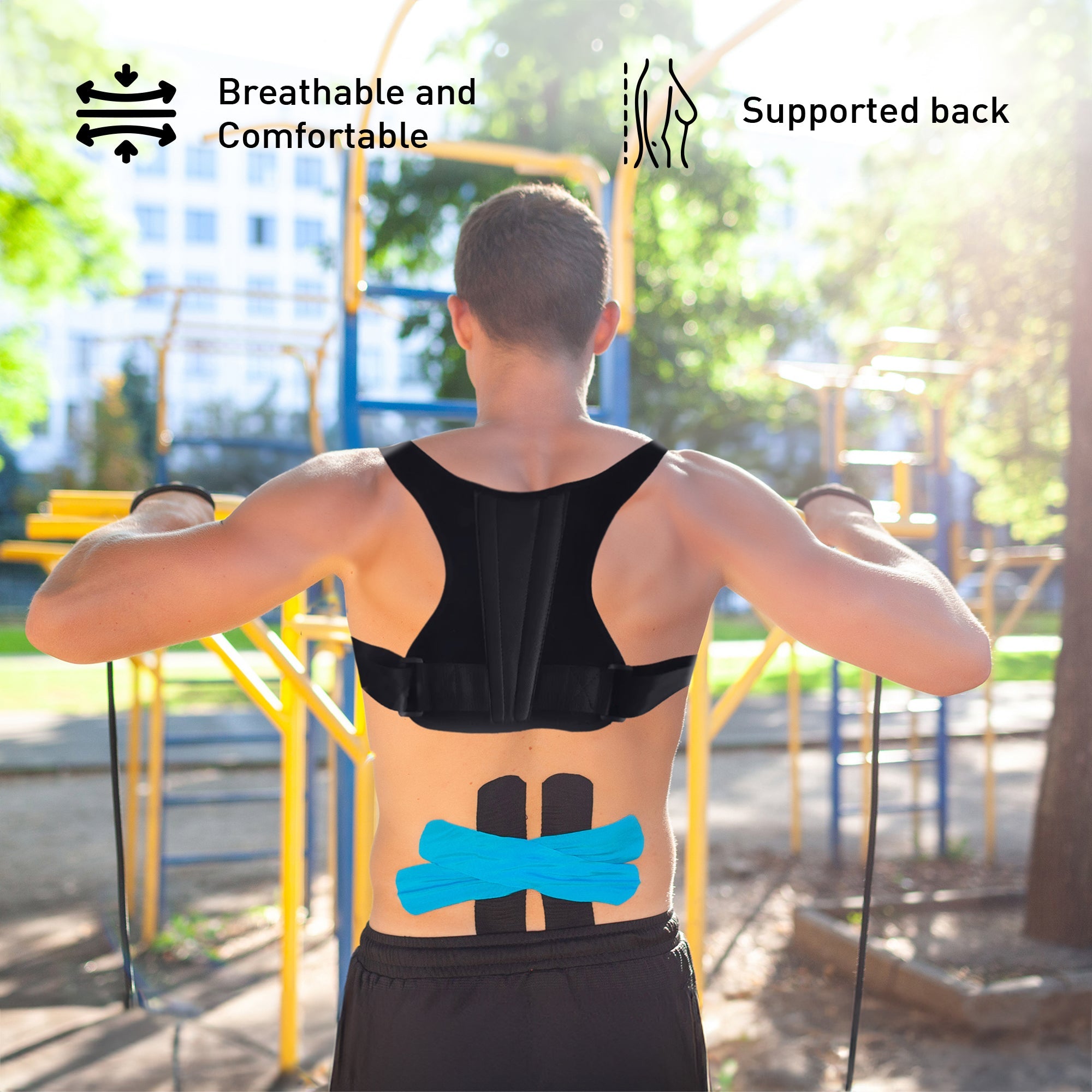 Ultimate Wellness Bundle - Adjustable Posture Corrector + 6-Speed Professional Massage Gun