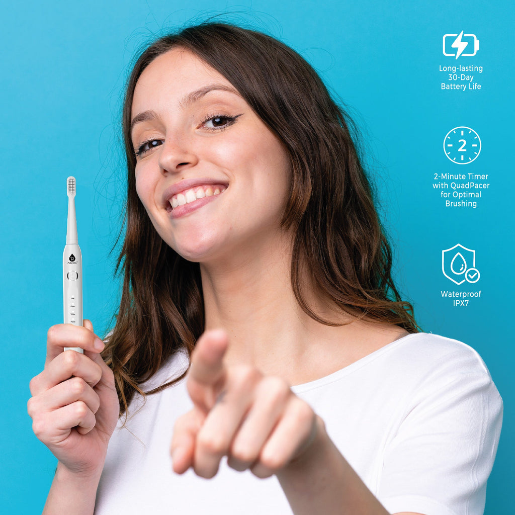 Complete Oral Care Bundle - Sonic Toothbrush + Water Flosser + UV Sanitizer with 12 Brush Heads